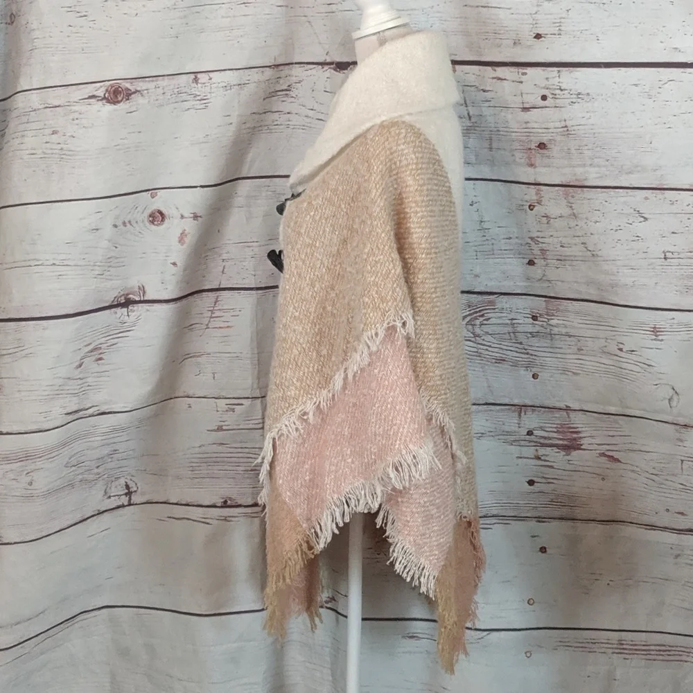 ❤️Mixit Toggle Poncho Cape Vintage Y2K Soft and Warm - Picture 3 of 4
